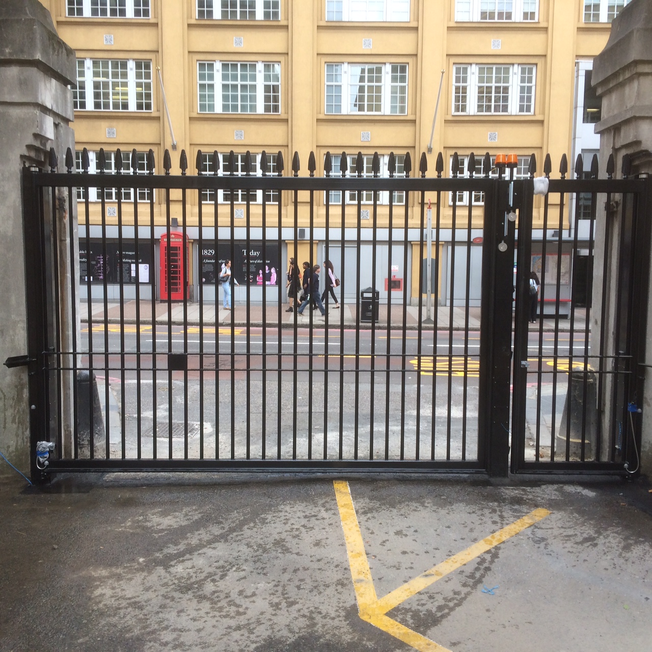 New Bespoke Automated Hinged Gate with Seperate Powered Pedestrian Gate